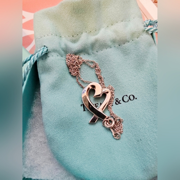 Tiffany & Co Large Loving Heart Necklace FULL INCLUSION - Picture 2 of 11
